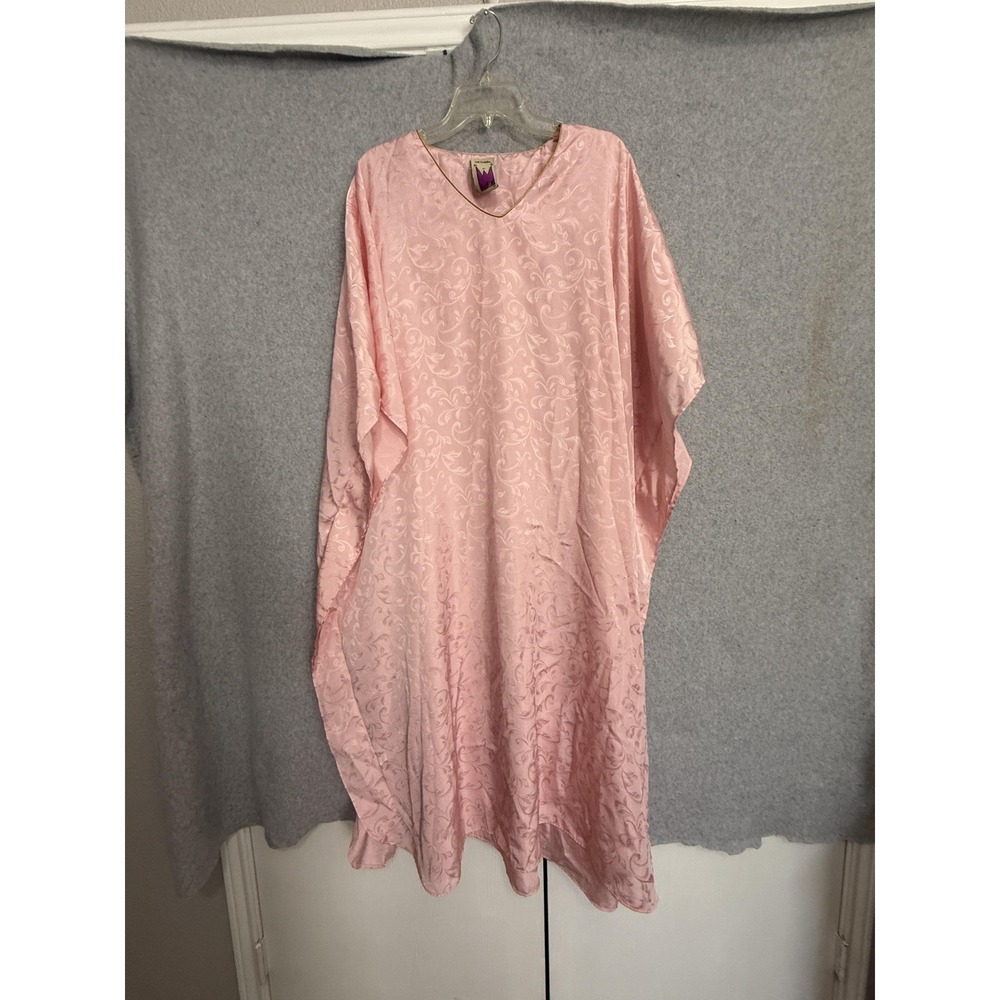 Original Anthony Dress Womens One Size Pink Jacquard Kaftan Maxi‎ Lounge Boho